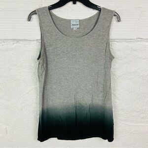 Sunday Gray to Black Ombre stretch Tank Top size medium